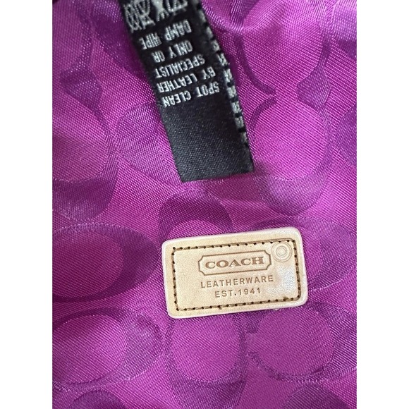 VTG Y2K Coach Bright Pink Bucket Hat Wool Blend Leather Trim / Women\'s Small P/S main image 4
